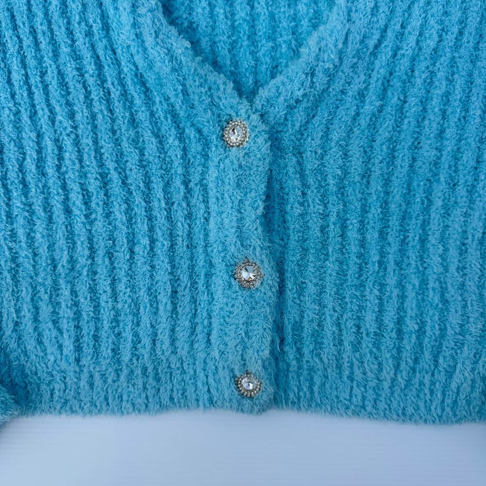 Show Me Your Mumu Clemmie Cardigan Blue Women’s Large Pastel Dopamine Dressing - Picture 7 of 16